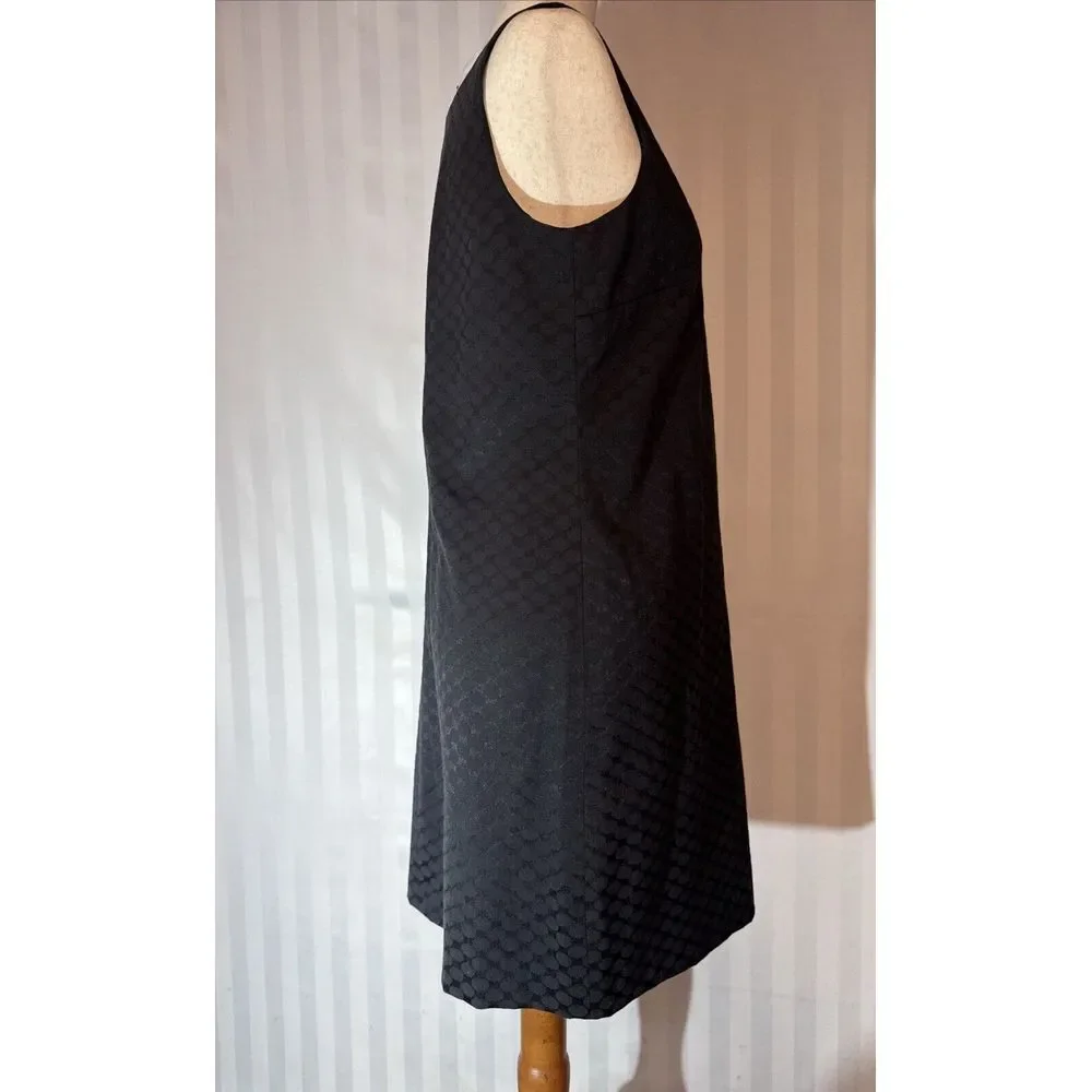 Michael Kors Dress Black Sheath White Trim Women's 10 Mini Short Retro 60s Style